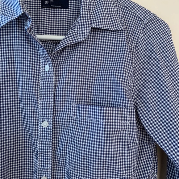 Gap Womens plaid double weave boyfriend shirt - Picture 3 of 4